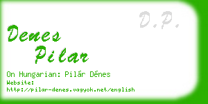 denes pilar business card